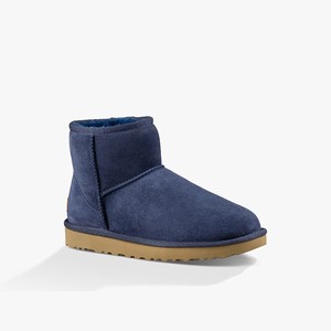 Ugg Classic Mini II Women Classic Boots Navy (3491YNZQT)